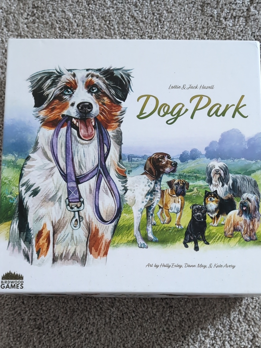 Dog Park Board Game - Purple Leash Artwork